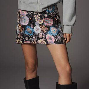 Essential Antwerp Embellished Floral Jacquard Mini Skirt